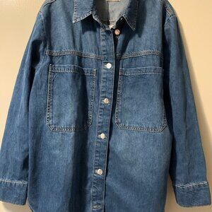 Denim shacket